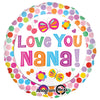 Anagram 18 inch LOVE YOU NANA Foil Balloon 31357-02-A-U