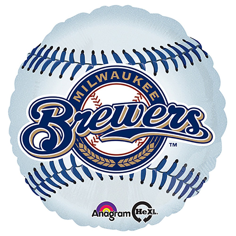 Anagram 18 inch MLB MILWAUKEE BREWERS BASEBALL TEAM Foil Balloon