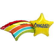 Anagram 27 inch CONGRATS SHOOTING STAR Foil Balloon 41135-01-A-P