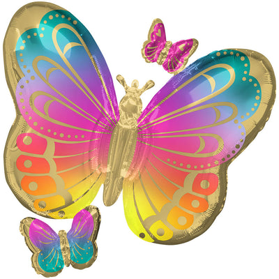 Anagram 29 inch COLORFUL BUTTERFLIES Foil Balloon 44187-01-A-P
