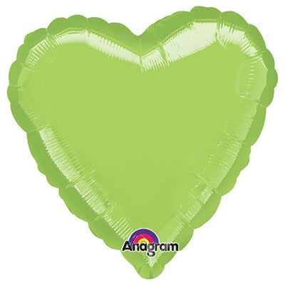 Anagram 32 inch HEART - LIME (3 PK) Foil Balloon 16412-99-A-U