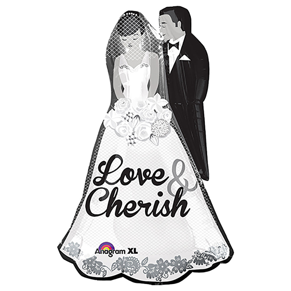 34 inch Anagram Love And Cherish Couple Foil Balloon - 30840