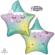 Anagram 35 inch SLEEPY LITTLE STAR Foil Balloon 41548-01-A-P
