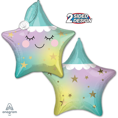 Anagram 35 inch SLEEPY LITTLE STAR Foil Balloon 41548-01-A-P