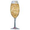 Anagram 38 inch FOREVER LOVE CHAMPAGNE Foil Balloon 26814-01-A-P