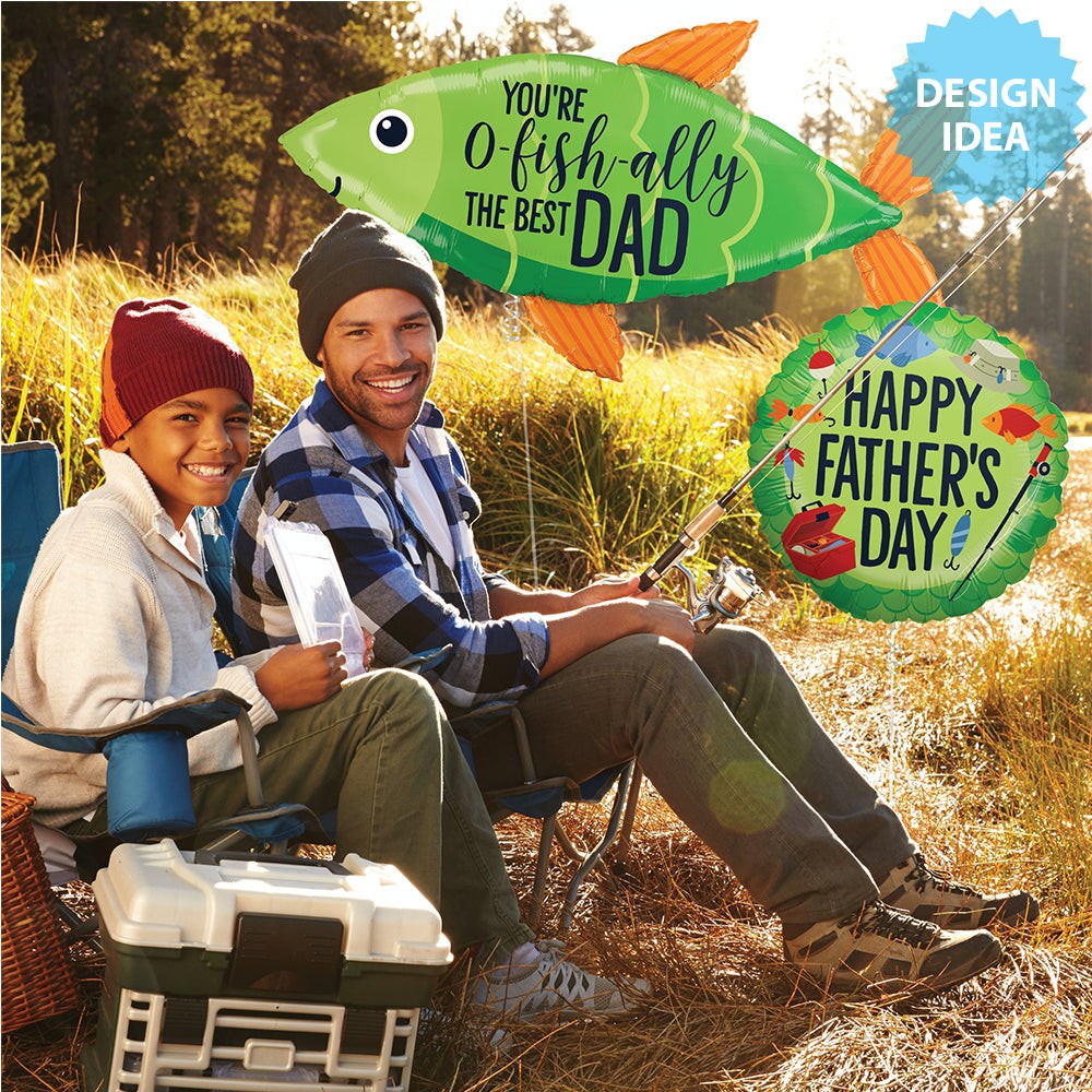 18 Father's Day Fishing Foil Balloon