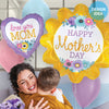 Betallic 18 inch LOVE YOU MOM FLOWERS Foil Balloon 26253-B-U
