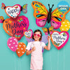 Betallic 18 inch MOTHER'S DAY COLORFUL BUTTERFLIES Foil Balloon 26251-B-U