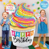 Betallic 18 inch TIE-DYE CAKE BIRTHDAY Foil Balloon 26120-B-U