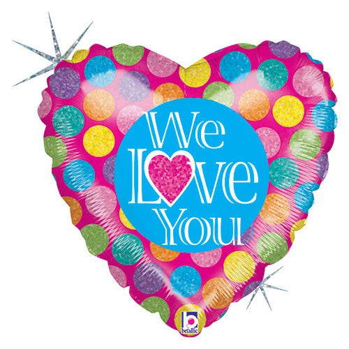 18 inch Betallic We Love You Foil Balloon - 86363