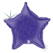 Betallic 21 inch PURPLE HOLOGRAPHIC STAR Foil Balloon 15010-B-U