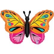 Betallic 30 inch COLOR BUTTERFLY Foil Balloon 25250P-B-P