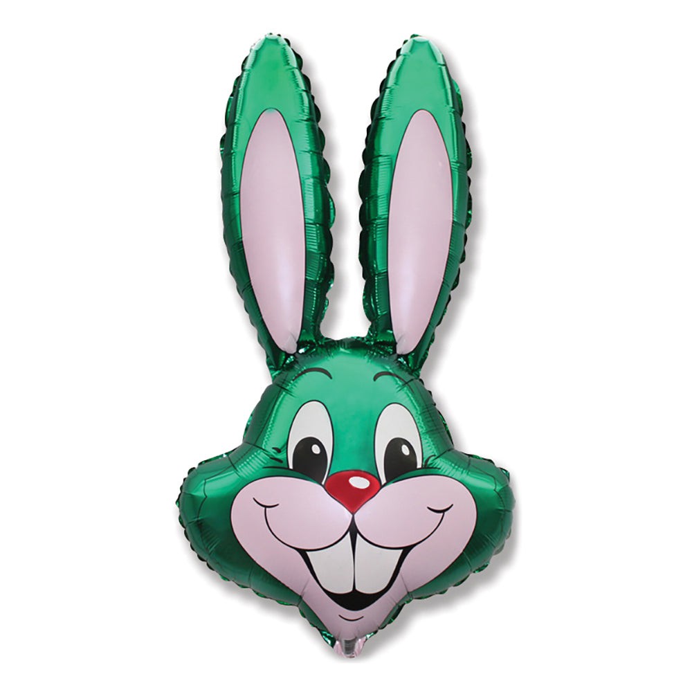 35 inch Rabbit - Green Foil Balloon