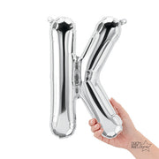 Northstar 16 inch LETTER K - NORTHSTAR - SILVER (AIR-FILL ONLY) Foil Balloon 00489-01-N-P