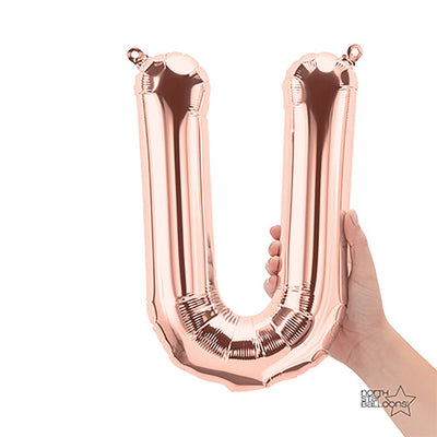 Northstar 16 inch LETTER U - NORTHSTAR - ROSE GOLD (AIR-FILL ONLY) Foil Balloon 01357-01-N-P