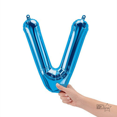 Northstar 16 inch LETTER V - NORTHSTAR - BLUE (AIR-FILL ONLY) Foil Balloon 00552-01-N-P