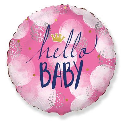 Party Brands 18 inch HELLO BABY GIRL Foil Balloon 306934-FM-U