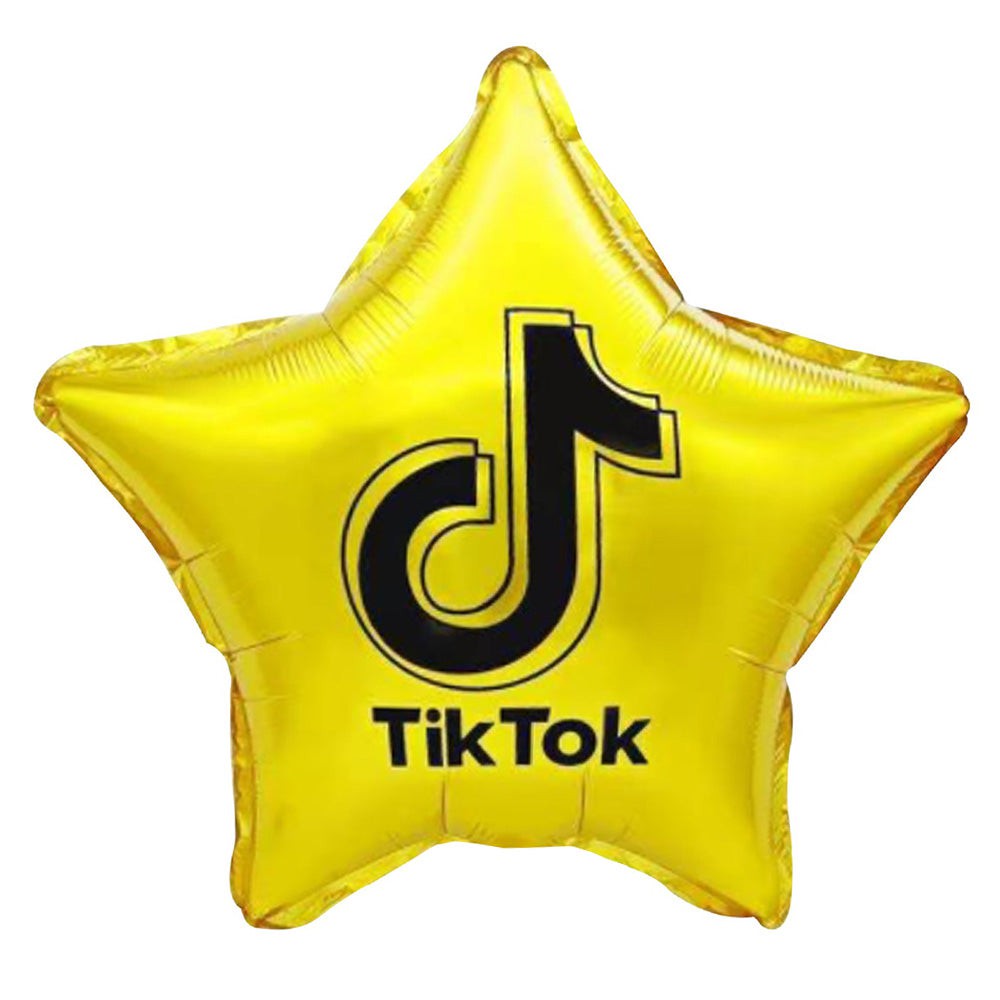 Party Brands 18 inch TIKTOK STAR - YELLOW Foil Balloon 10098-PB-U