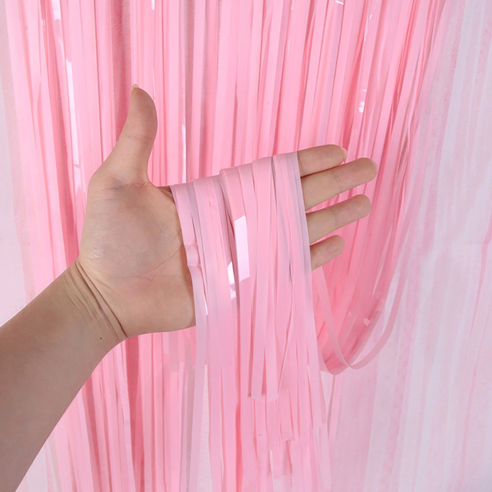 Pink Fringe Curtain