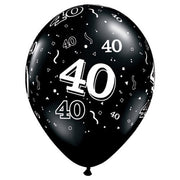 Qualatex 11 inch 40-A-ROUND - ONYX BLACK Latex Balloons 37111-Q