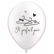Qualatex 11 inch A PERFECT PAIR - PEARL WHITE Latex Balloons