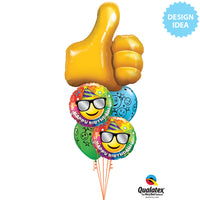 Qualatex 18 inch BIRTHDAY SMILEY Foil Balloon 49057-Q-P