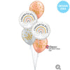 Qualatex 18 inch CONGRATULATIONS BOHO RAINBOW Foil Balloon