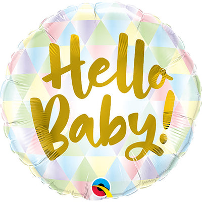 Qualatex 18 inch HELLO BABY! Foil Balloon 88005-Q-U