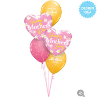 Qualatex 18 inch MOTHER'S DAY CONTEMPO DAISIES Foil Balloon 25702-Q-U