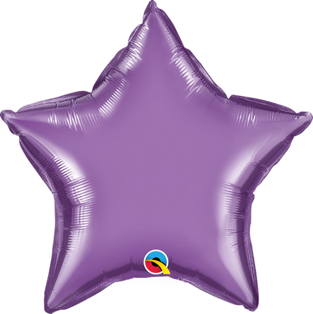 20 Foil Star Balloon Chrome Purple