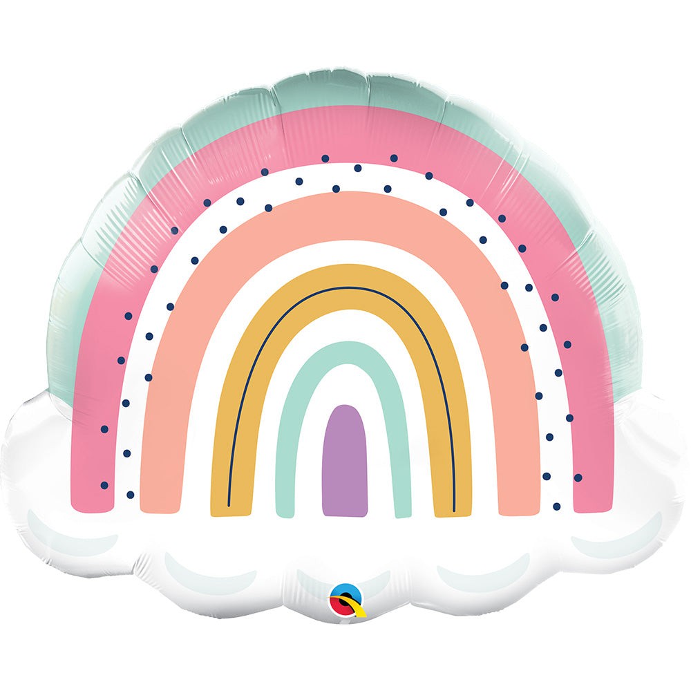 32 inch Qualatex Boho Colorful Rainbow Foil Balloon - 25656