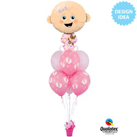 Qualatex 38 inch BABY GIRL Foil Balloon 43362-Q-P
