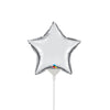 Qualatex 4 inch MINI STAR - SILVER (AIR-FILL ONLY) Foil Balloon 14355-Q-U