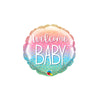 Qualatex 4 inch WELCOME BABY RAINBOW CONFETTI MINI SHAPE (AIR-FILL ONLY) Foil Balloon 25133-Q-U
