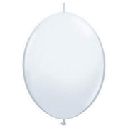 Qualatex 6 inch QUICKLINK - WHITE Latex Balloons 90172-Q
