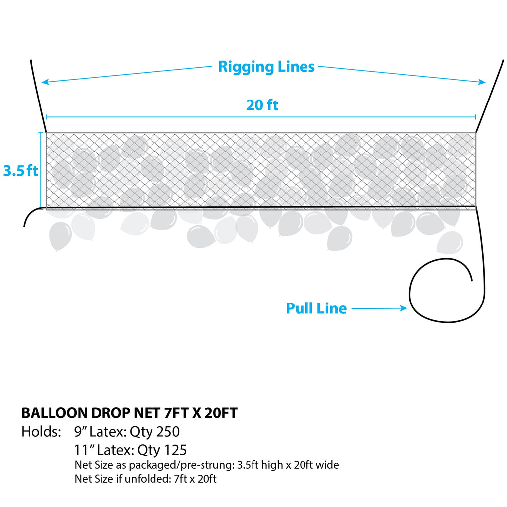 Balloon Drop Net - 7ft x 20ft