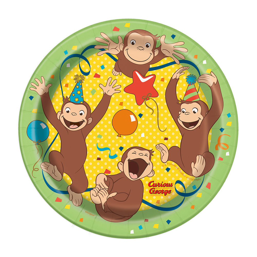 18 inch Unique Curious George Shaped Drum Pull Pinata - 66245