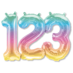16 inch Numbers - Jelli Ombre Balloons - LA Balloons