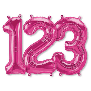 16 inch Numbers - Magenta Balloons - LA Balloons