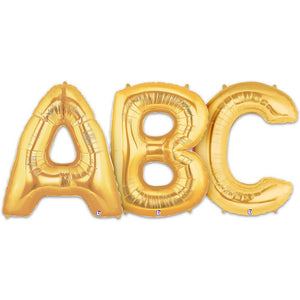 40 inch MEGALOONS Gold Foil Letter Balloons - LA Balloons