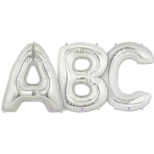 40 inch MEGALOONS Silver Foil Letter Balloons - LA Balloons