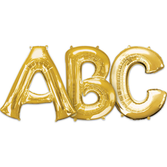 Large Letters - Gold Foil Mylar Balloons