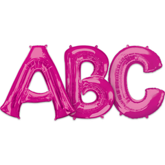 Large Letters - Magenta & Pink Foil Mylar Balloons