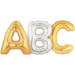 40 inch Betallic MEGALOON Letters Foil Mylar Balloons