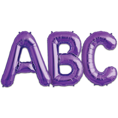 Large Letters - Purple Foil Mylar Balloons
