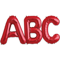 Large Letters - Red Foil Mylar Balloons