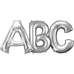 Large Letters - Silver Balloons