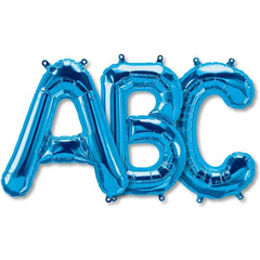 Small Letters - Blue Foil Mylar Balloons