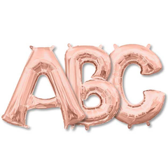 Small Letters - Rose Gold Foil Mylar Balloons