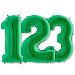 Large Balloon Numbers - Green Balloons